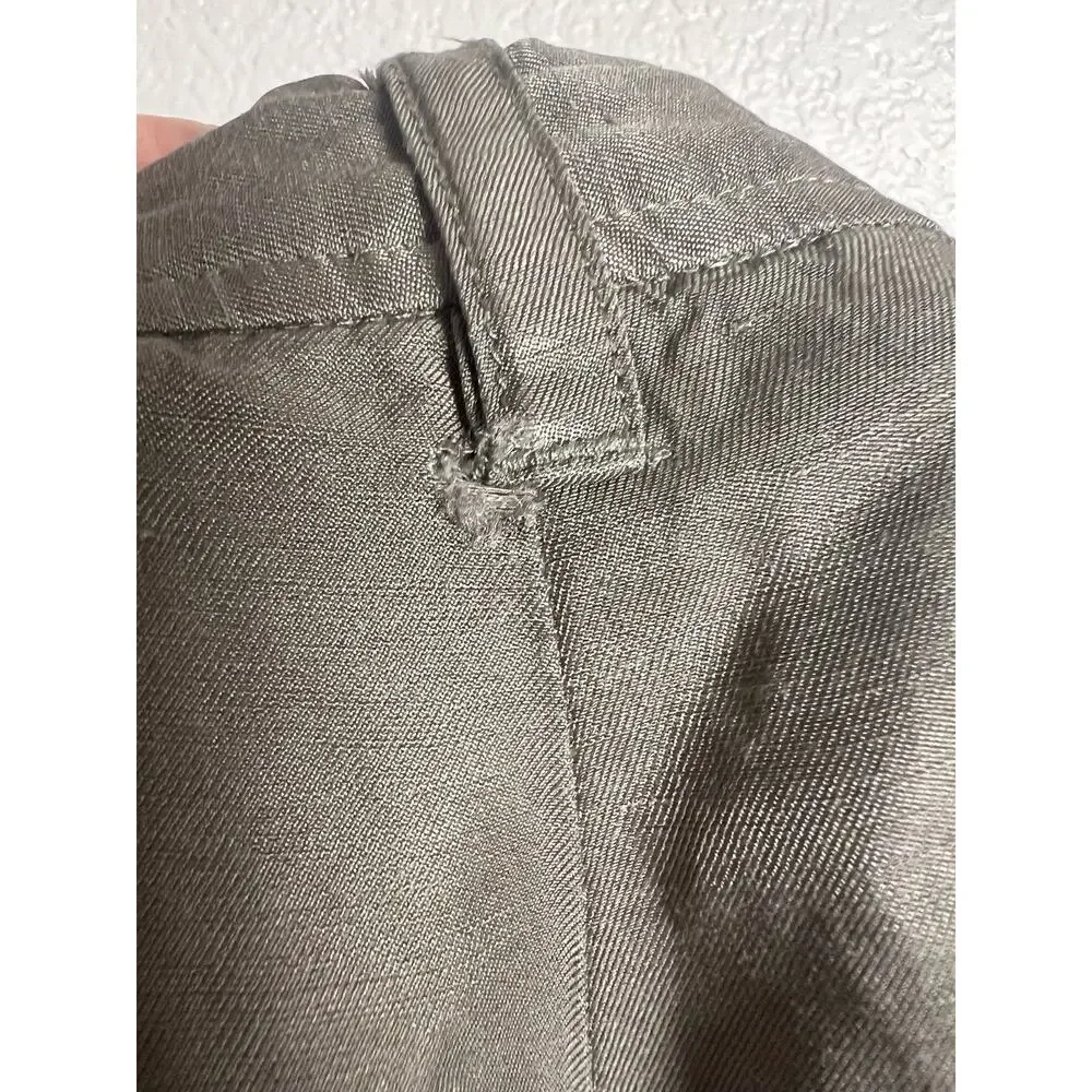 Anine Bing Carrie Pleated Wide Leg Linen High Waist Trouser Pants Size XS